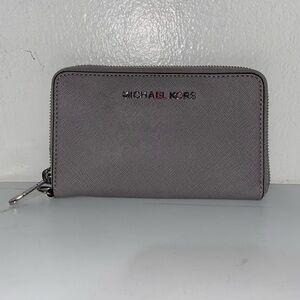 Michael Kors Gray Wristlet Clutch